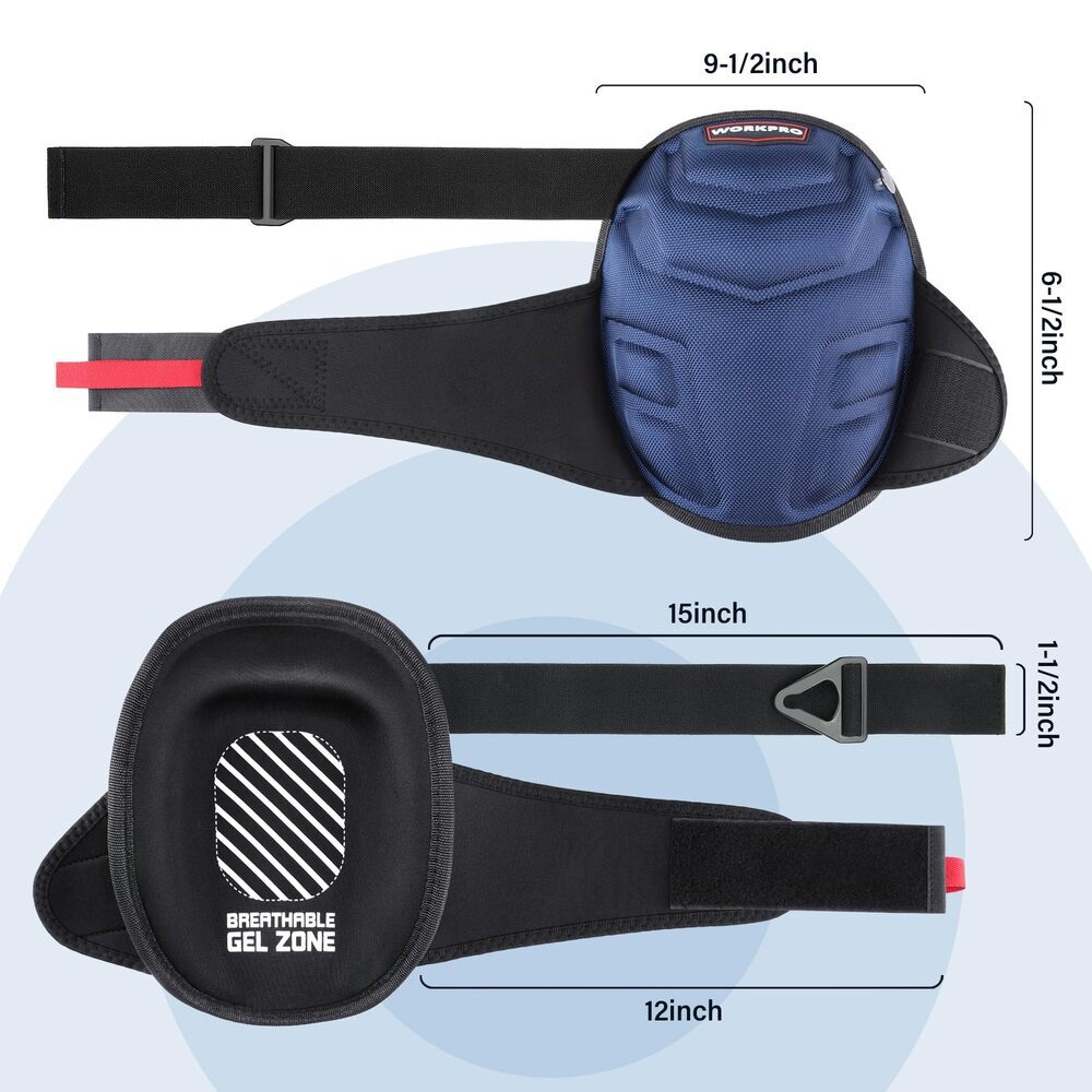 WORKPRO Knee Pads for Work Safety Construction Kneepads Gel Cushion Foam Padding