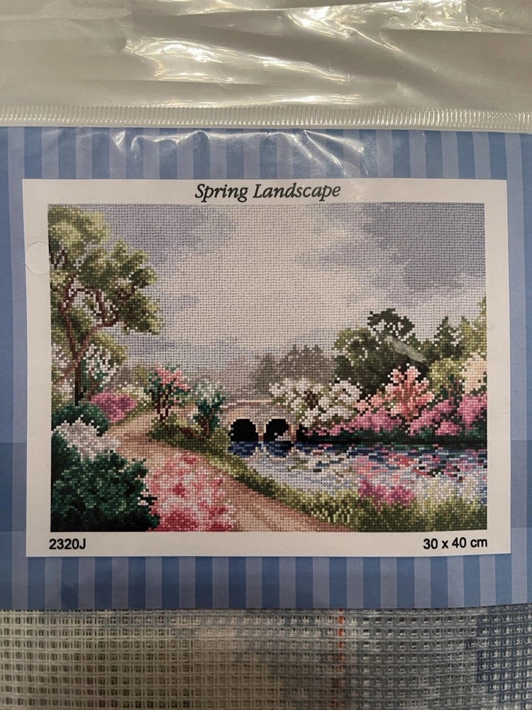 Orchidea - Needlepoint Canvas - “Spring Landscape” - No Yarn