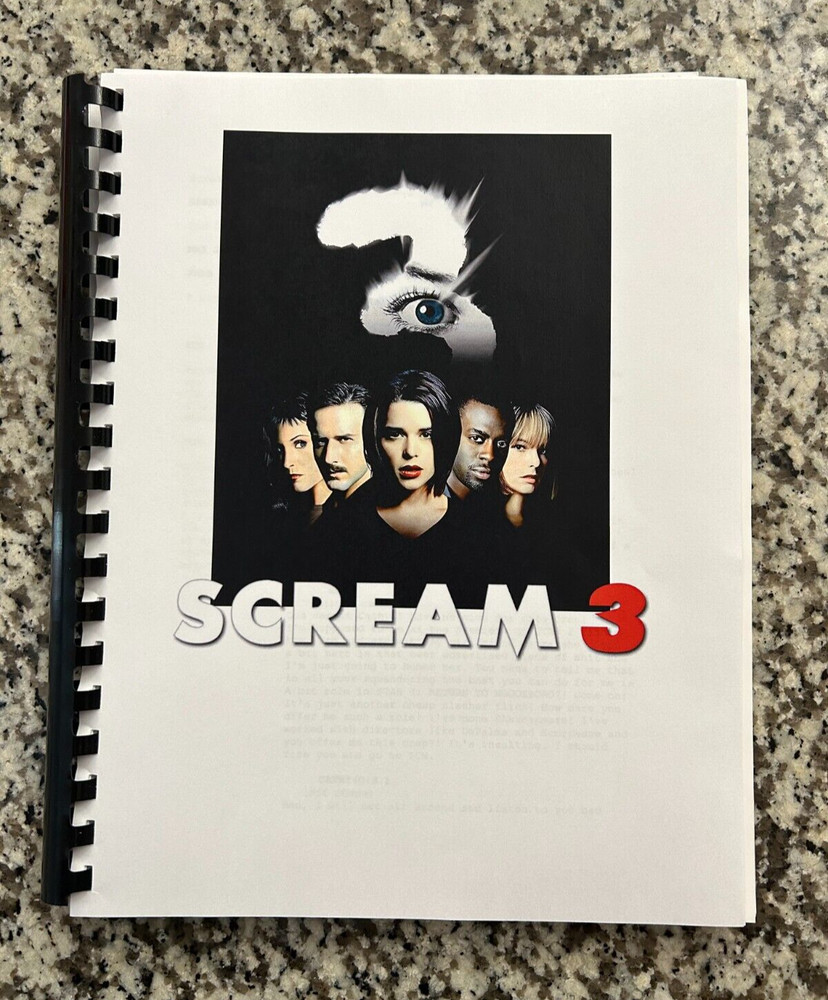 Scream 3 Horror Movie Script Reprint Full Screenplay Script