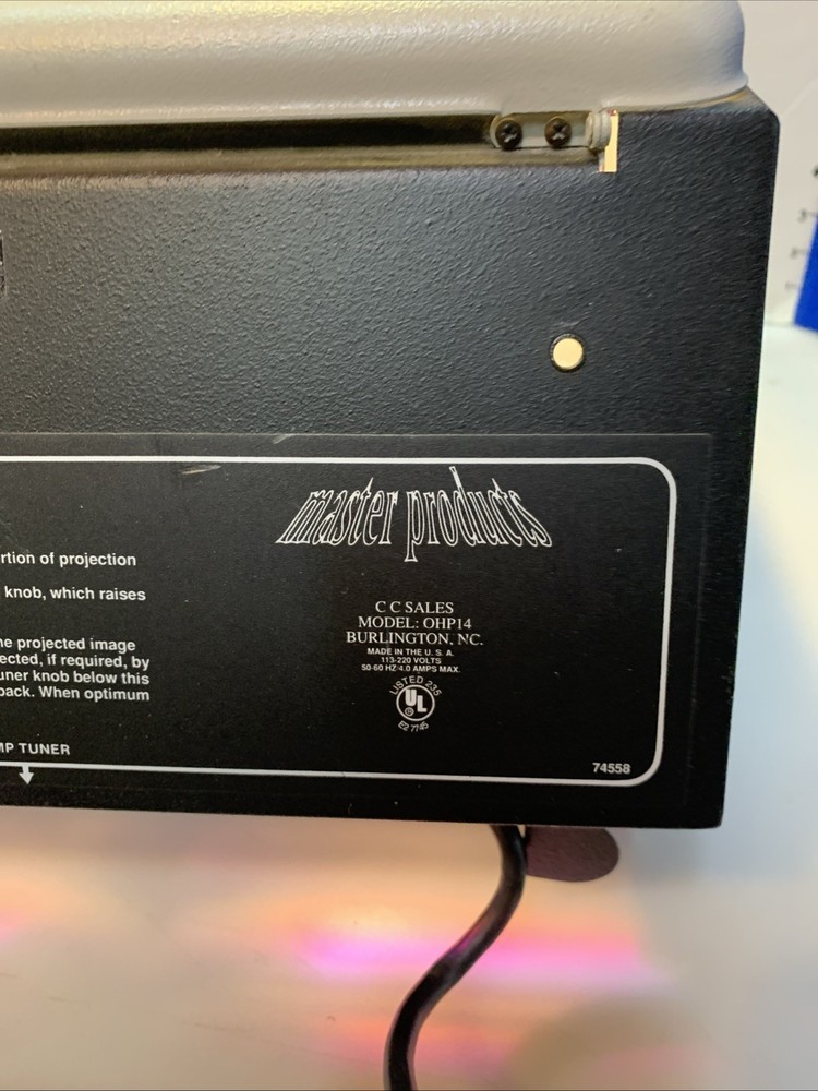 Overhead Projector Master Pproducts OHP14 Tested and Cleaned WORKING