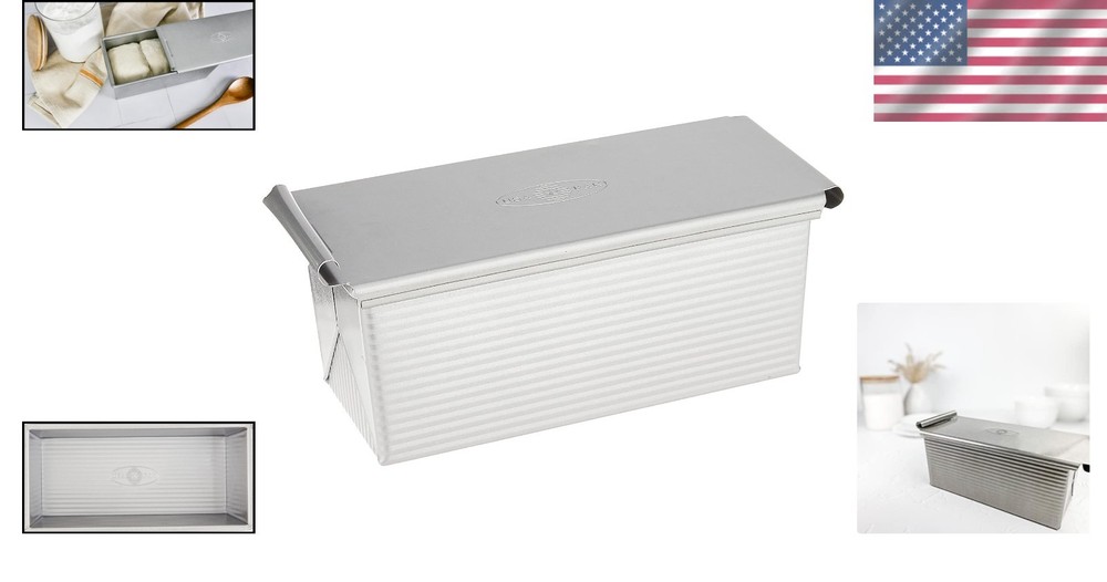 Professional Pullman Loaf Pan, 9x4 Inch, Nonstick Coating