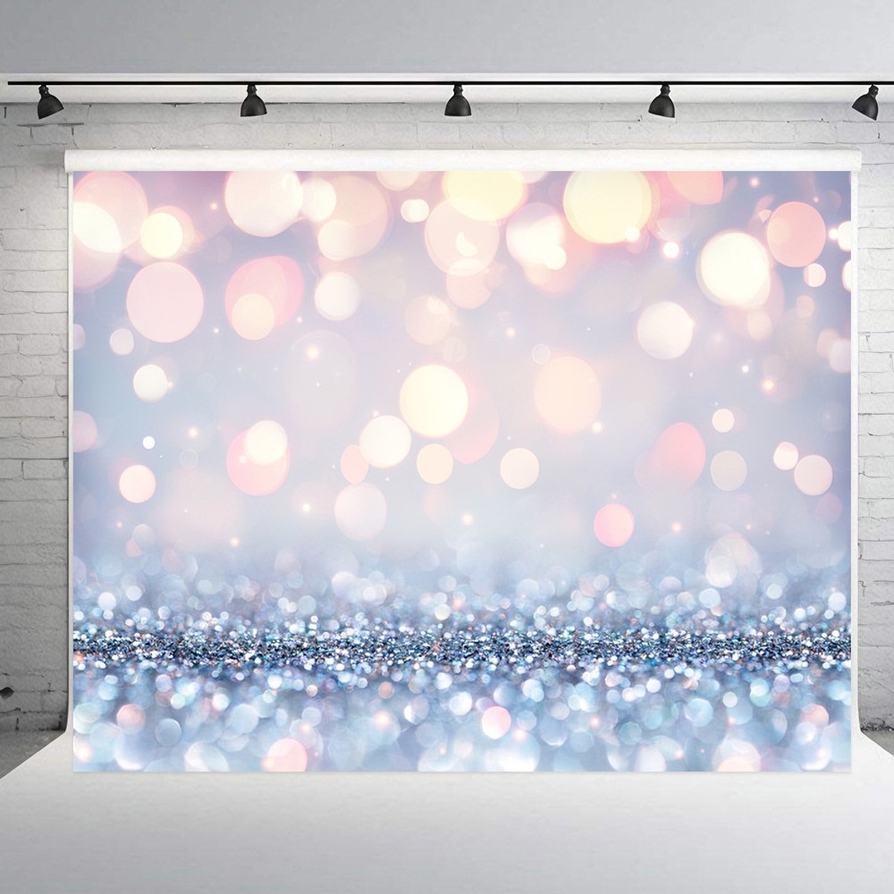 Sequin Glitter Backdrop (6x4ft) Silver Sparkle Background for Wedding
