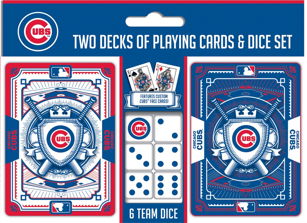 MasterPieces - Chicago Cubs - MLB 2-Pack Playing Cards & Dice Set