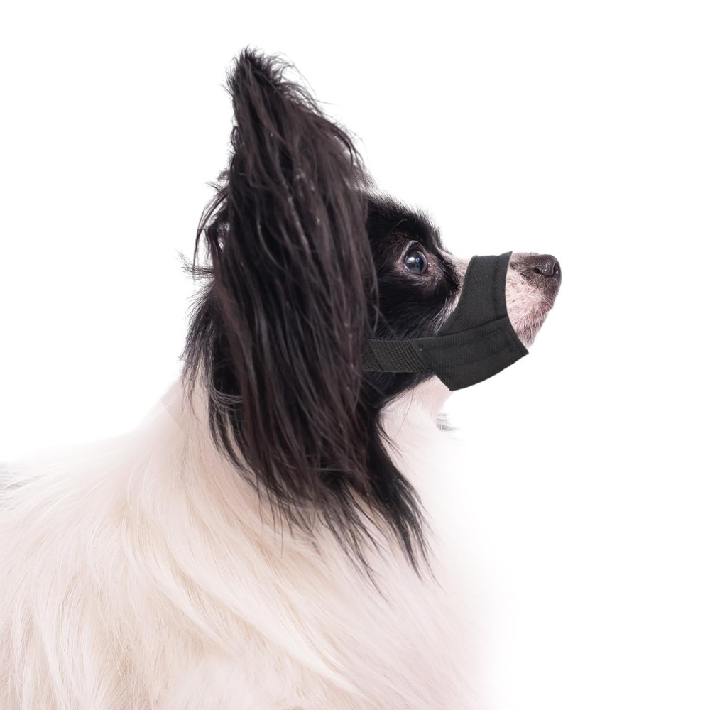 PEUTIER Short Snout Dog Muzzle, Muzzle for Small and Medium 5.5-7, black
