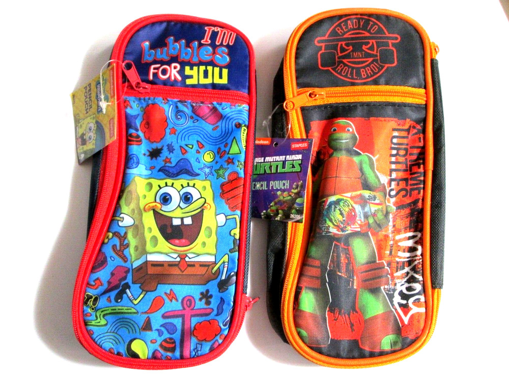 (New) - Staples Pencil Bag Spongebob