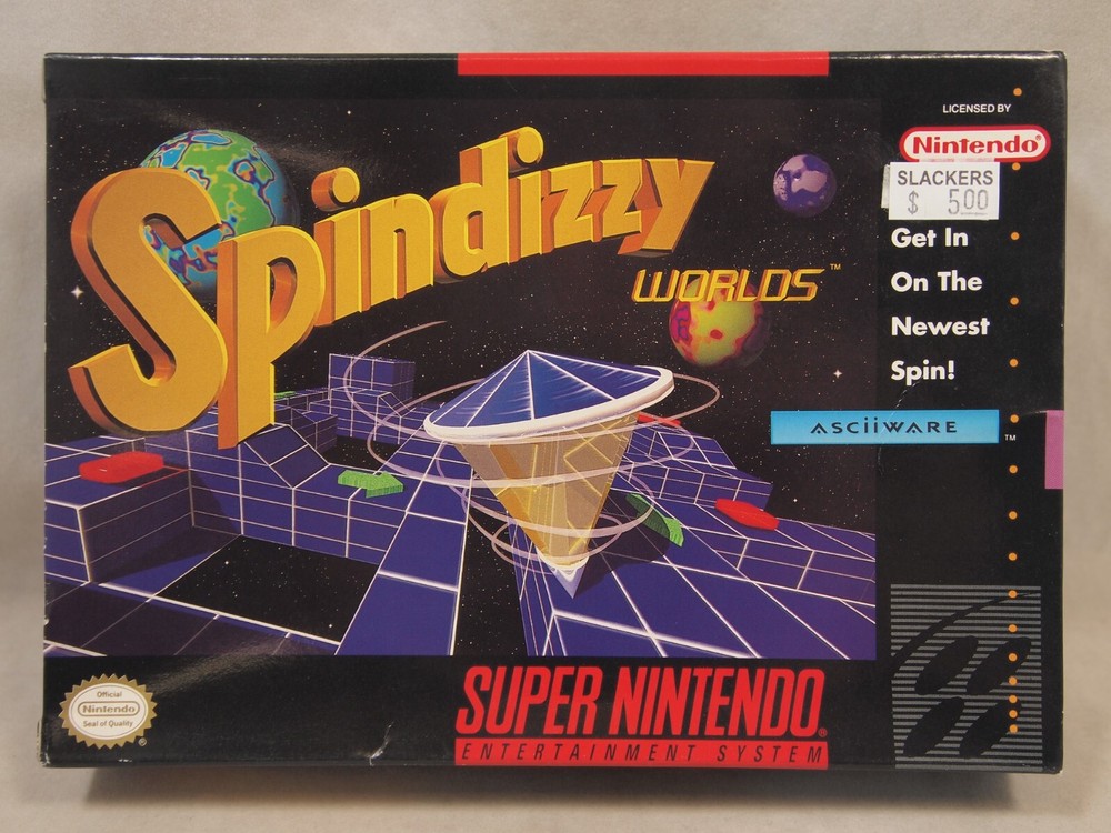 Spindizzy Worlds (Super Nintendo | SNES) Authentic BOX ONLY