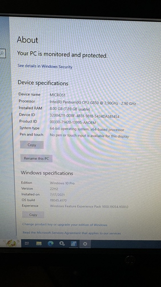MICROS e7 HP POS SERVER, WIN 10, v.4.2 TLS 1.2, PCI COMPLIANT