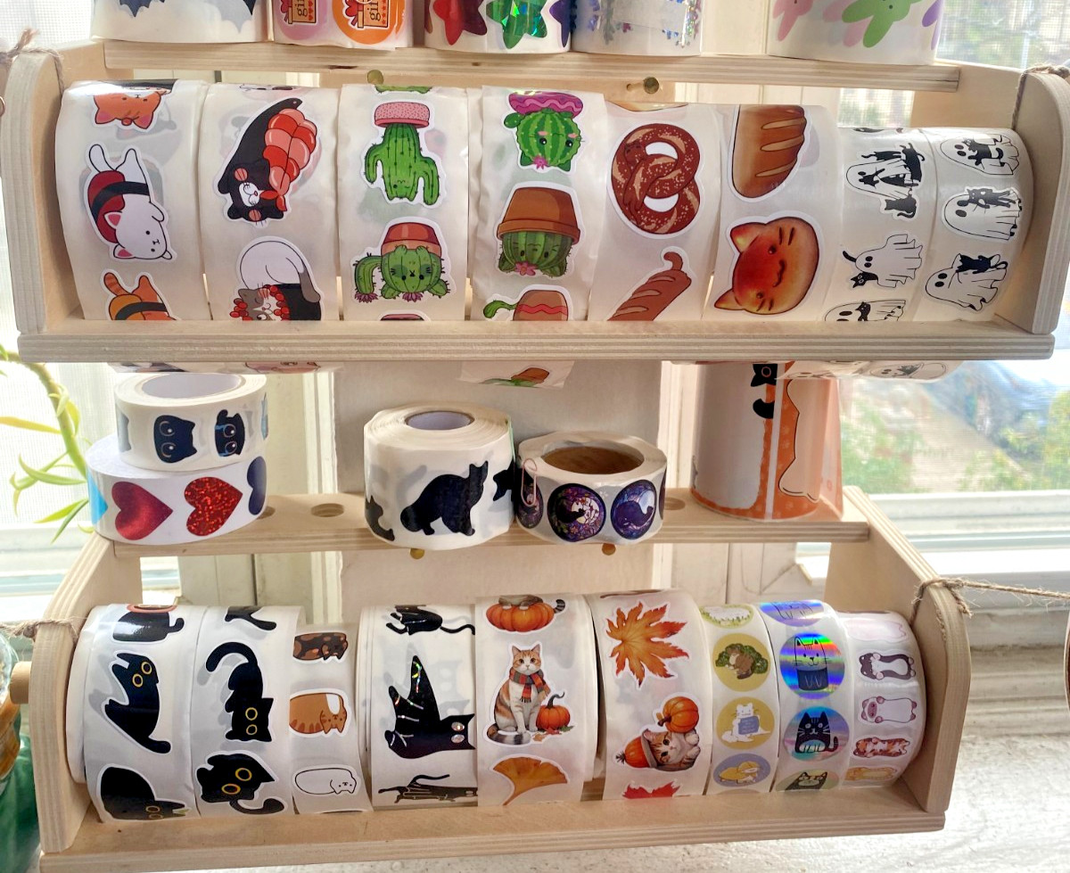 Retro Stickers Off The Roll: All the Cats! Cat Stickers Only: You Choose!