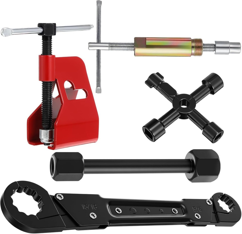 5 Pcs Angle Stop Wrench Kit Plumbing Tool, Compression Sleeve Puller for 1/2"...