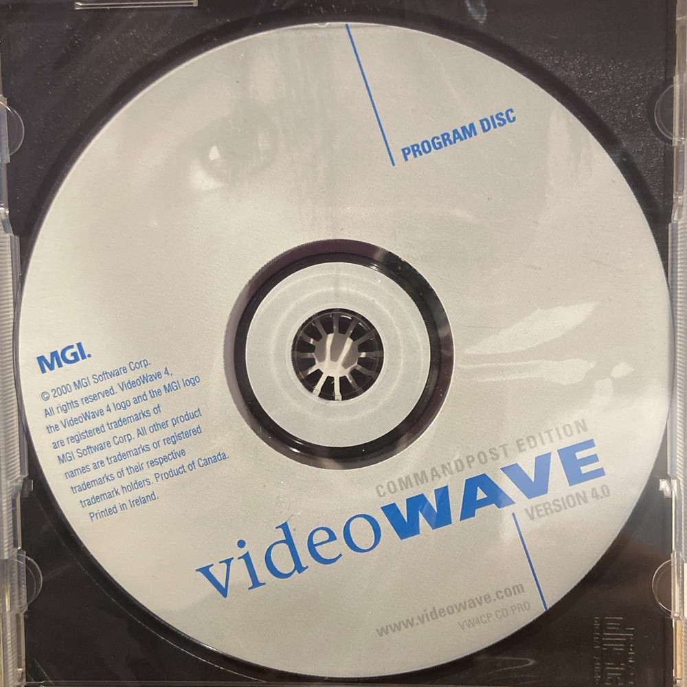 Vintage VIDEOWAVE COMMANDPOST PC & Web Video Editor Version 4.0/NEW/Unused