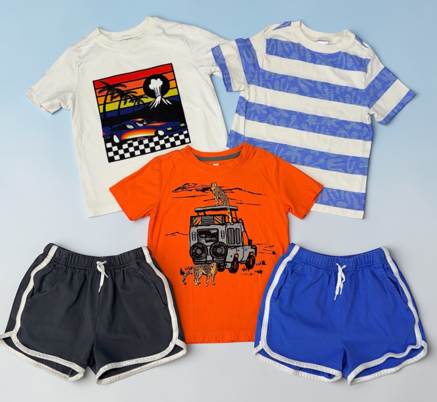 Boys Tea Collection ~ Hanna Andersson Lot Shirts & Shorts Size 5/6 Spring Summer