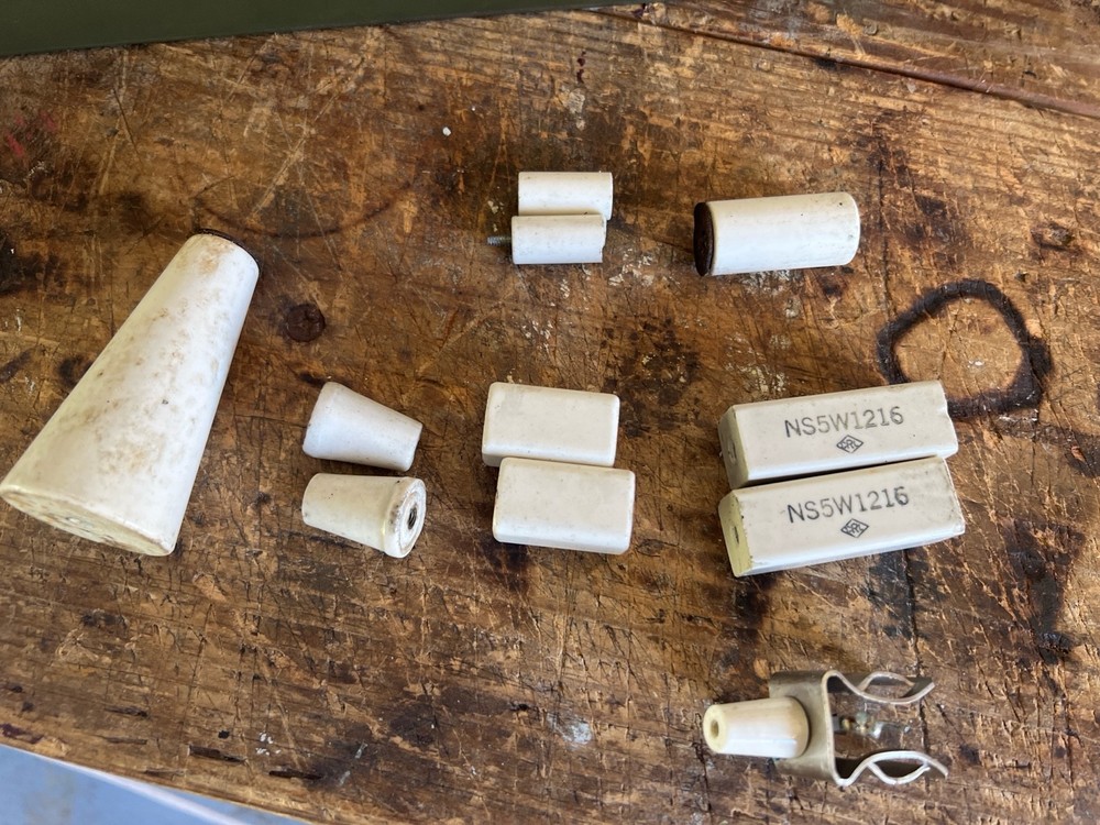 Vintage RF / Transmitter Hardware & HV Insulator Lot – From Ham / Broadcast Engi