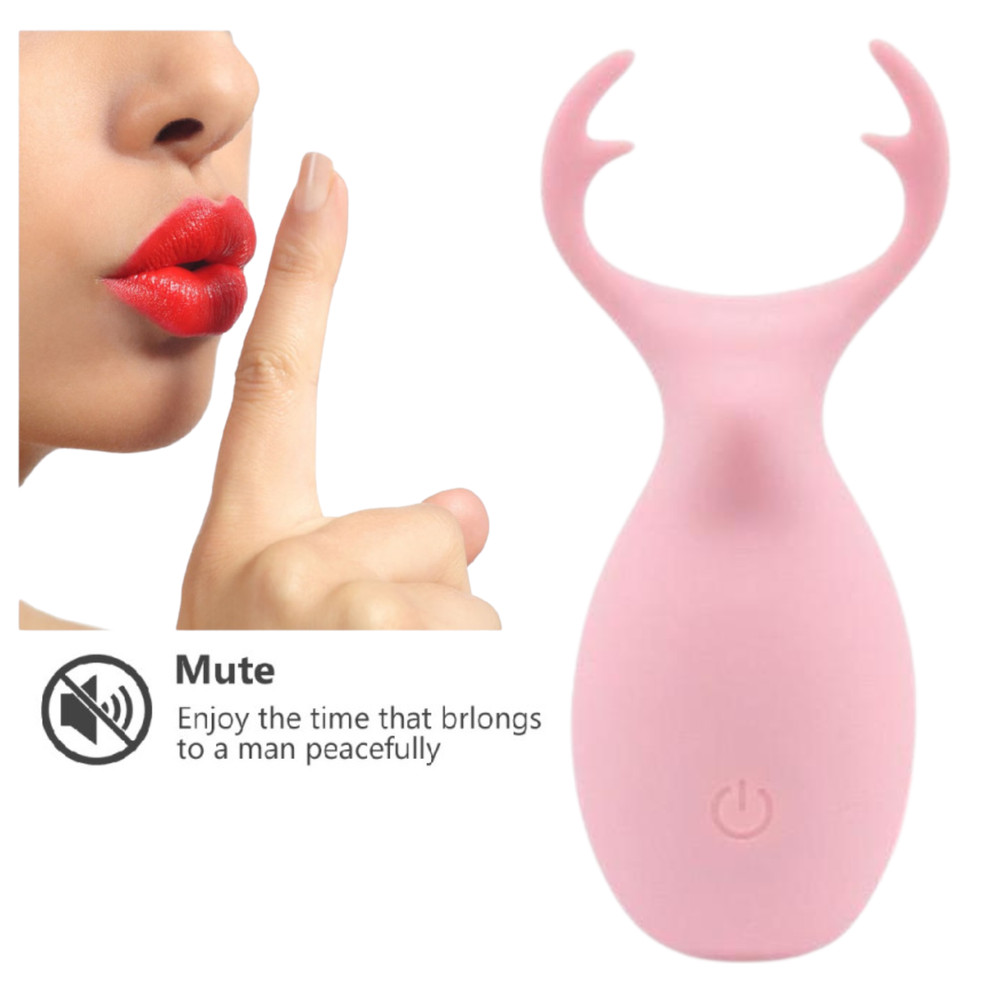 Rechargeable Powerful Vibrating Stimulator Deer Shaped Vibrator Orgasm Teaser