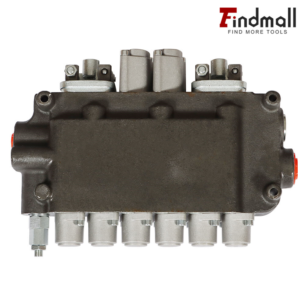 6 Spool 21 GPM Hydraulic Directional Control Valve w/ 2 Joysticks SAE 3625 PSI