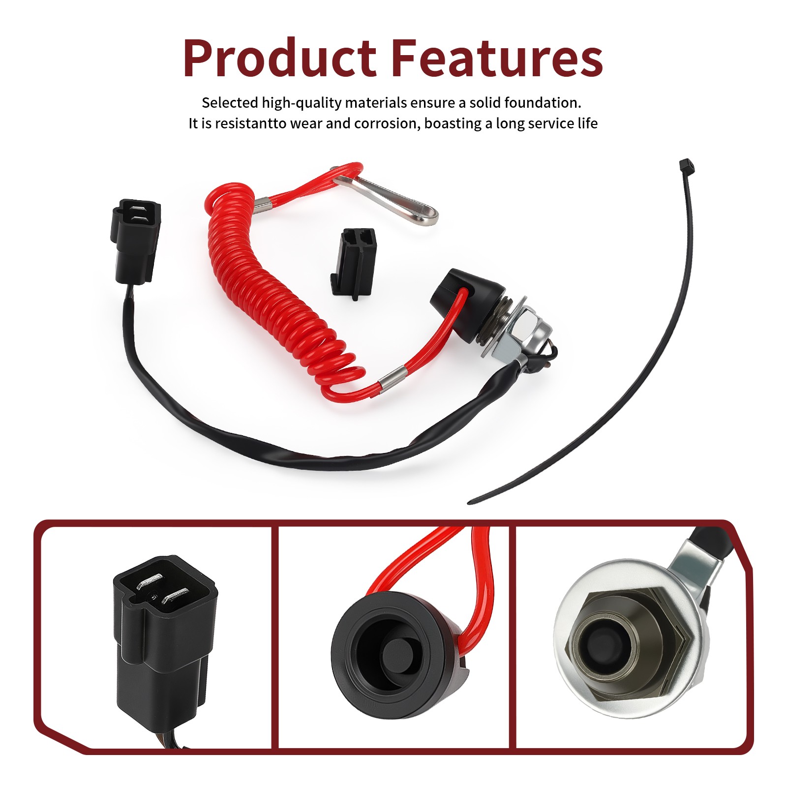 Tether Kill Run Switch For Polaris Snowmobile 440 600 4010187 4010849 2874379