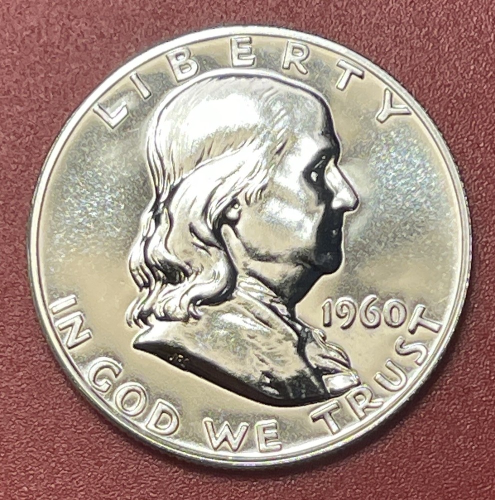 1960 Franklin Silver Proof Half Dollar, Gem.
