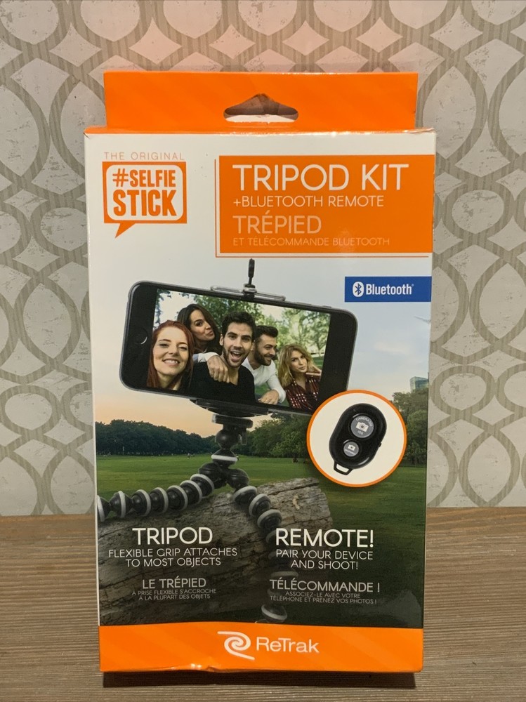 🍒 ReTrak Selfie Tripod with Bluetooth Remote New