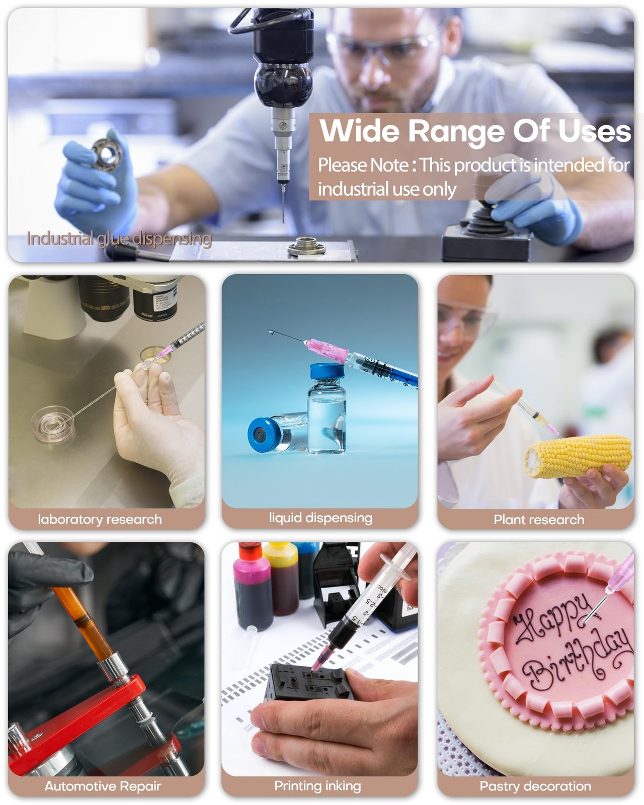 100 Pack 26Ga 1 Inch Injection Needle Sterile Disposable for Lab 26G