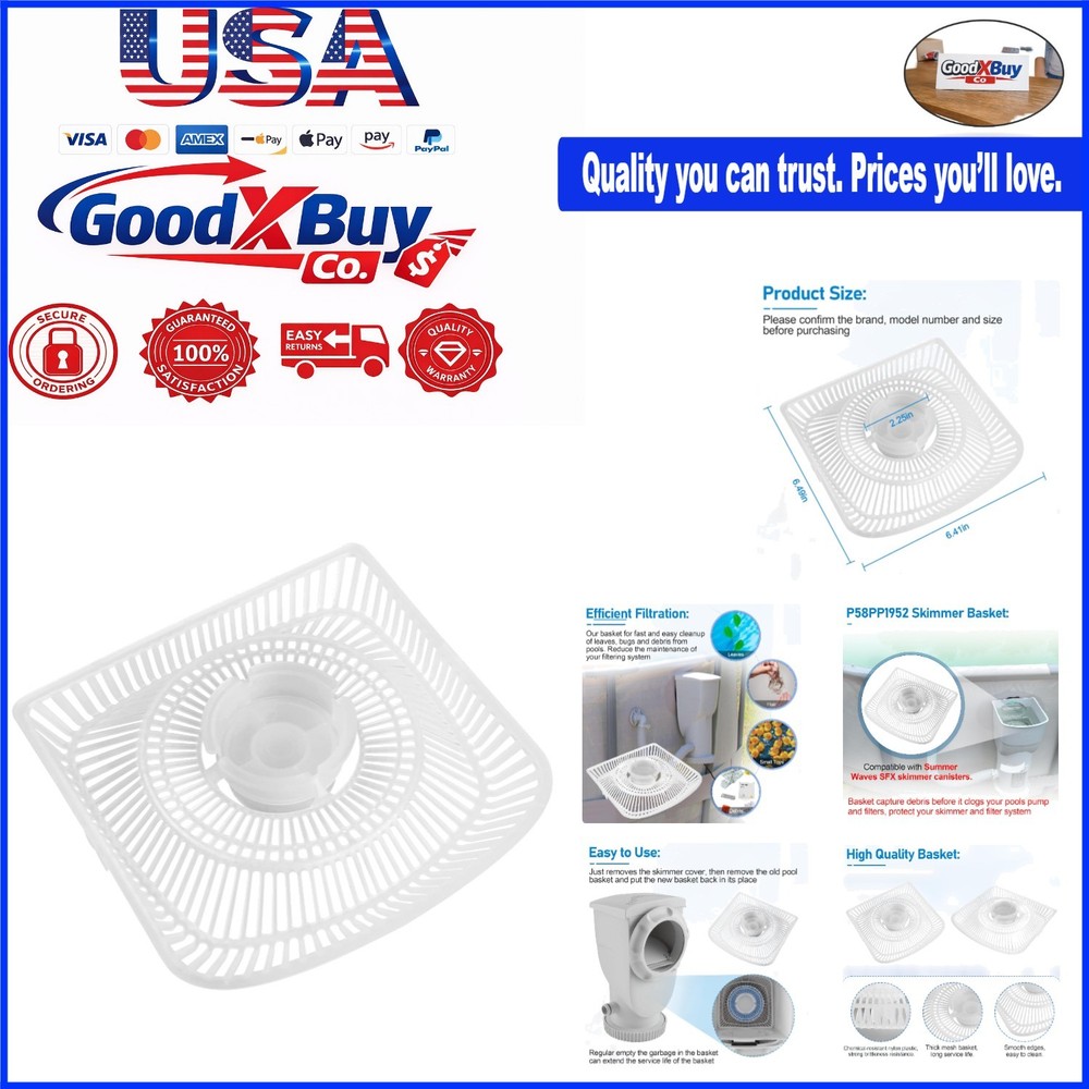 Skimmer Strainer Basket Compatible with Summer Waves SFX Pool Pump - Replace ...