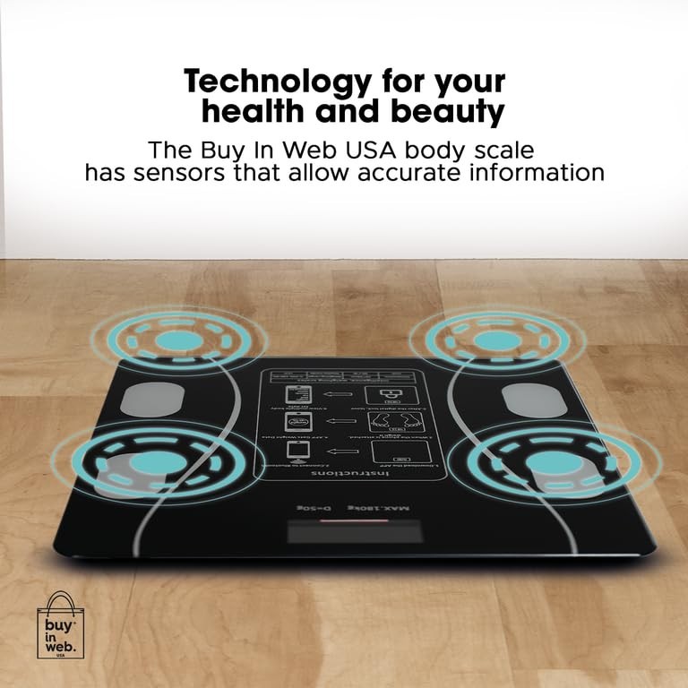 Digital Body Weight Scale Bluetooth Fat Scale High Precision Backlit Display US