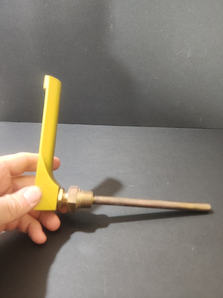 Thermometer V form Quality brass - 0-100 C Ship