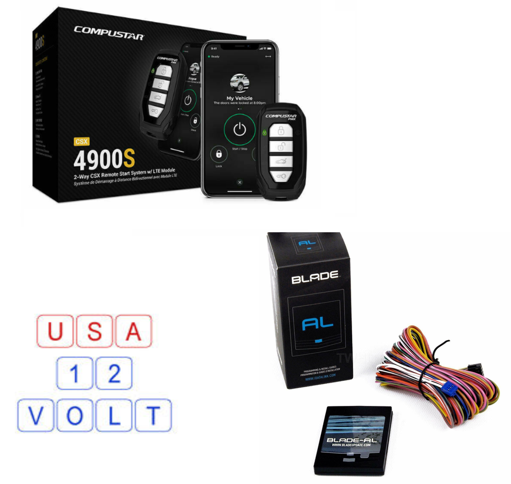 Compustar CSX4900S LED 2-Way & Drone LTE smartphone control REMOTE START