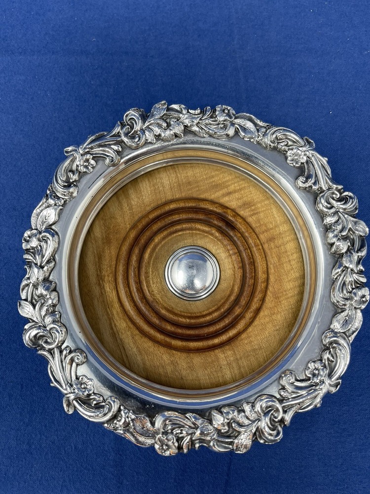 PAIR ANTIQUE OLD SHEFFIELD PLATE BOTTLE COASTERS