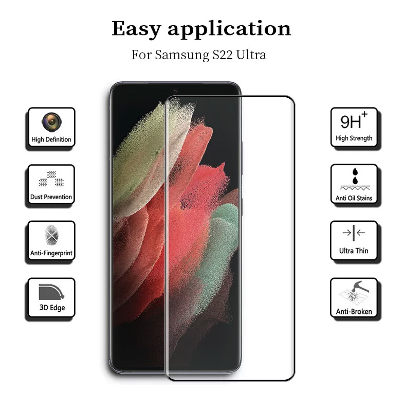1-3 PACK For Samsung Galaxy S22 S23 PLUS ULTRA Tempered Glass Screen Protector