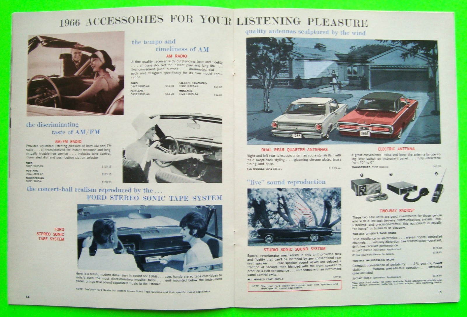1966 FORD PERFORMANCE ACCESSORIES 32-pg CATALOG Brochure MUSTANG Bronco FAIRLANE