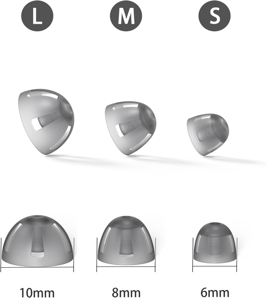 Resound Compatible Hearing Aid Domes Open Smokey Ear Tips Replacement 8Mm