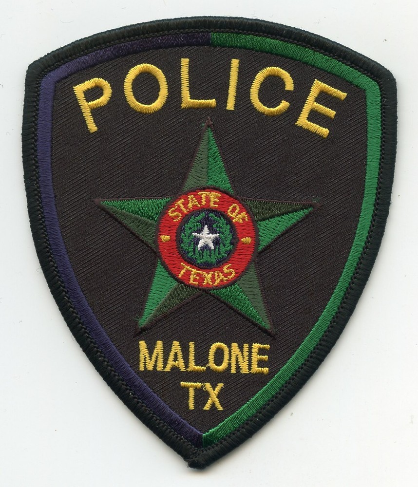 MALONE TEXAS TX POLICE PATCH