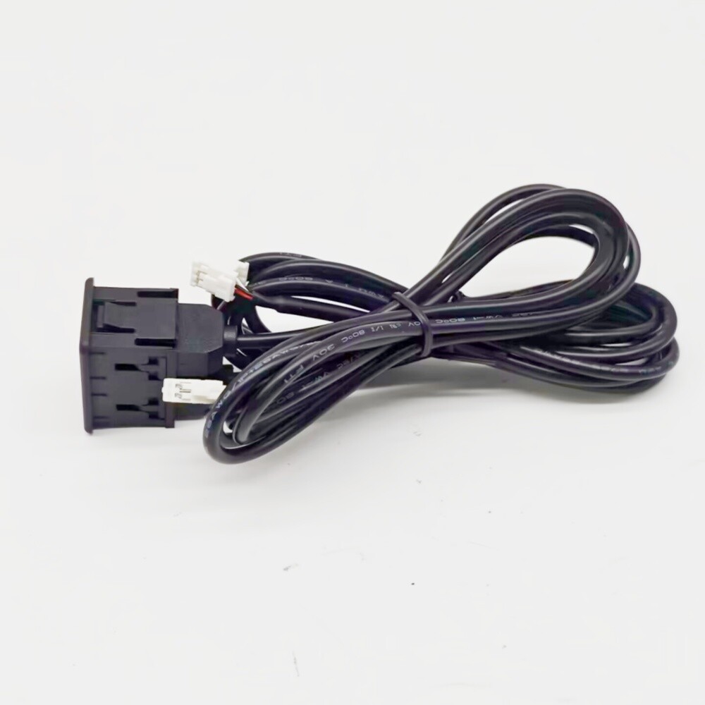 Car Dash Flush Mount Dual USB Port Panel Interface Extension Cable Adapter 145cm