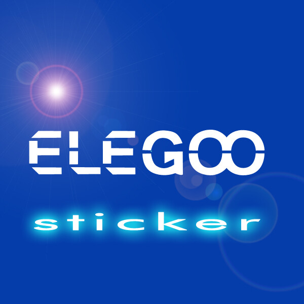 Elegoo white vinyl sticker