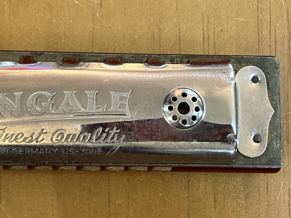 Nightingale Finest Quality Germany/US Harmonica Silver Tone
