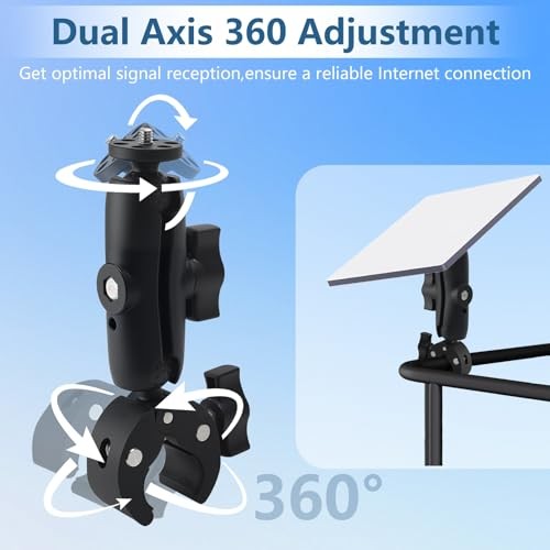 Starlink Mini Mount, Clamp RV Pole Mount, Adjustable Clamp for