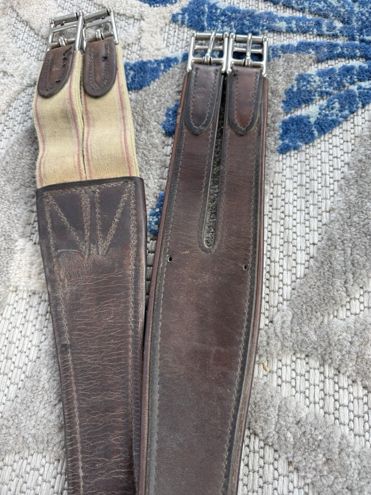 48” Crosby Brown Leather Girth