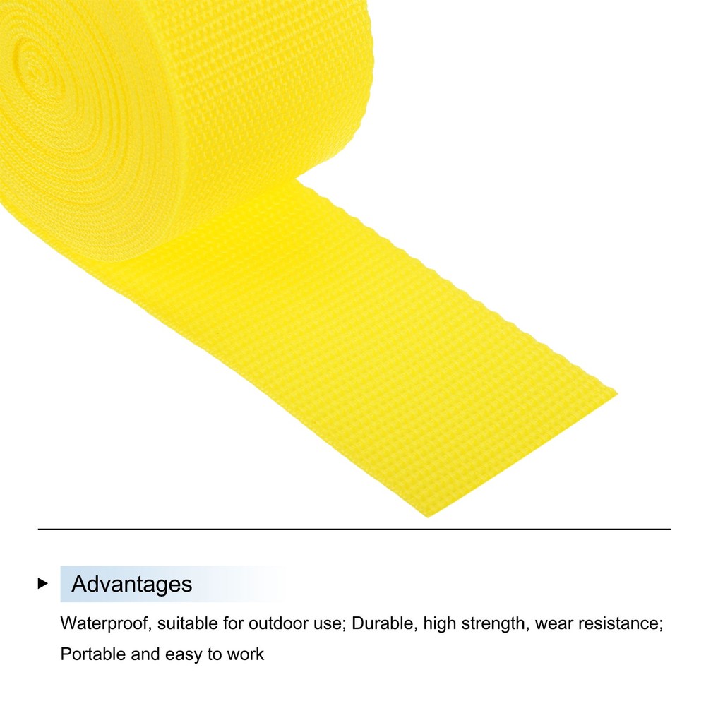 Lightweight Polypropylene Webbing Strap 5cm 5 Yard Lemon Yellow