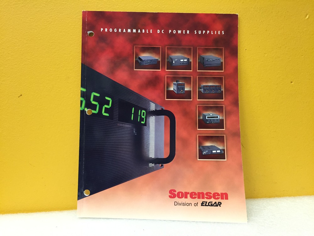 Sorensen 1997 Programmable DC Power Supply Product Catalog