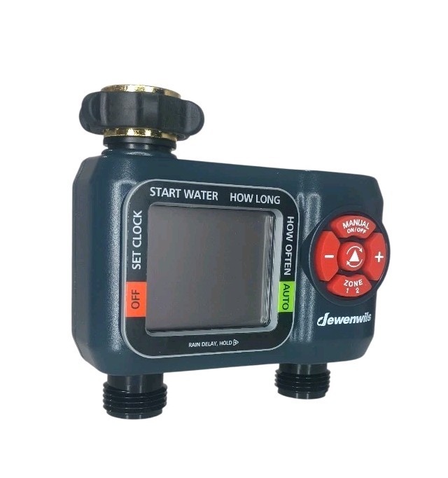 New Dewenwils 2-Zone Automatic Water Timer HDWT02B Hose Irrigation Controller