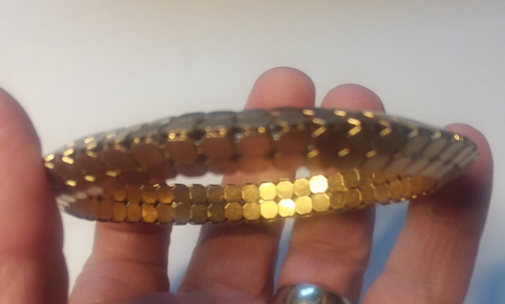Interior 2.5" Diameter Honeycomb Design Bangle Bracelet 01-01-2026
