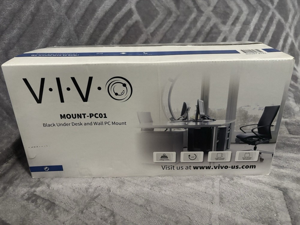 Adjustable Under Desk and Wall PC Mount, Computer Case CPU Holder MOUNT-PC01