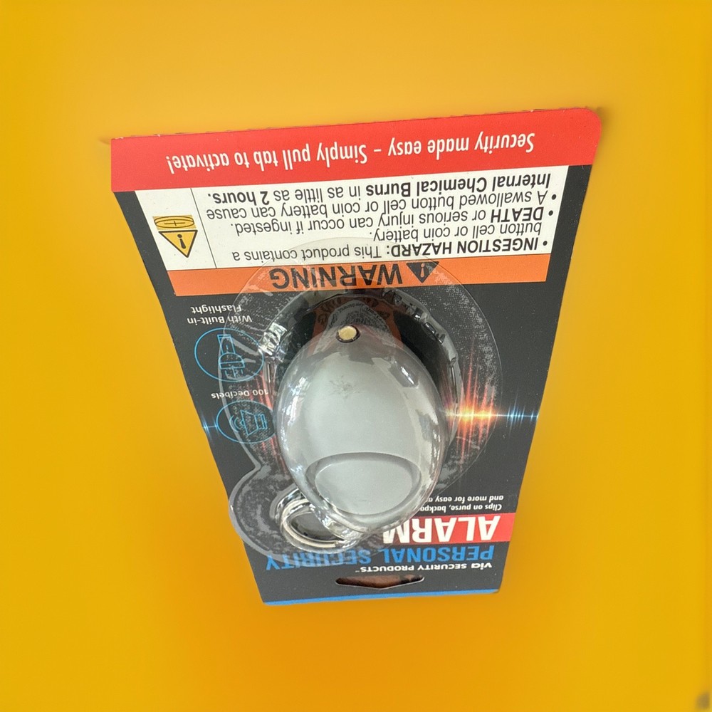 3 X Personal Security Alarm,Clips On, W/Light. Gray