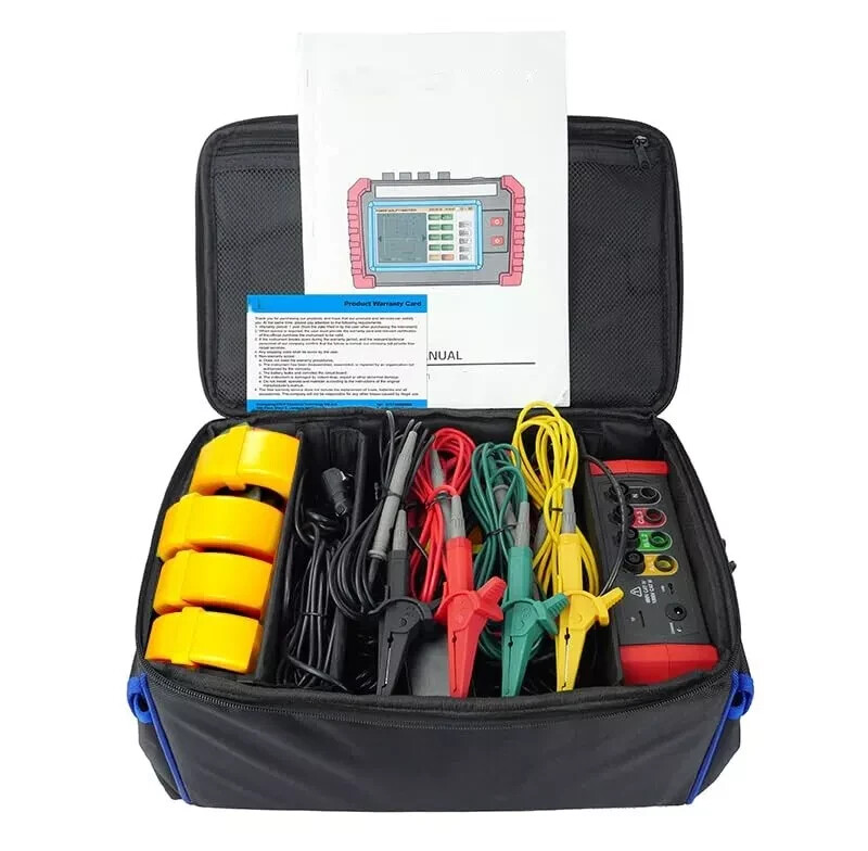 Three-Phase Power Quality Analyzer Power Quality Testing with 4pcs Current Clamp