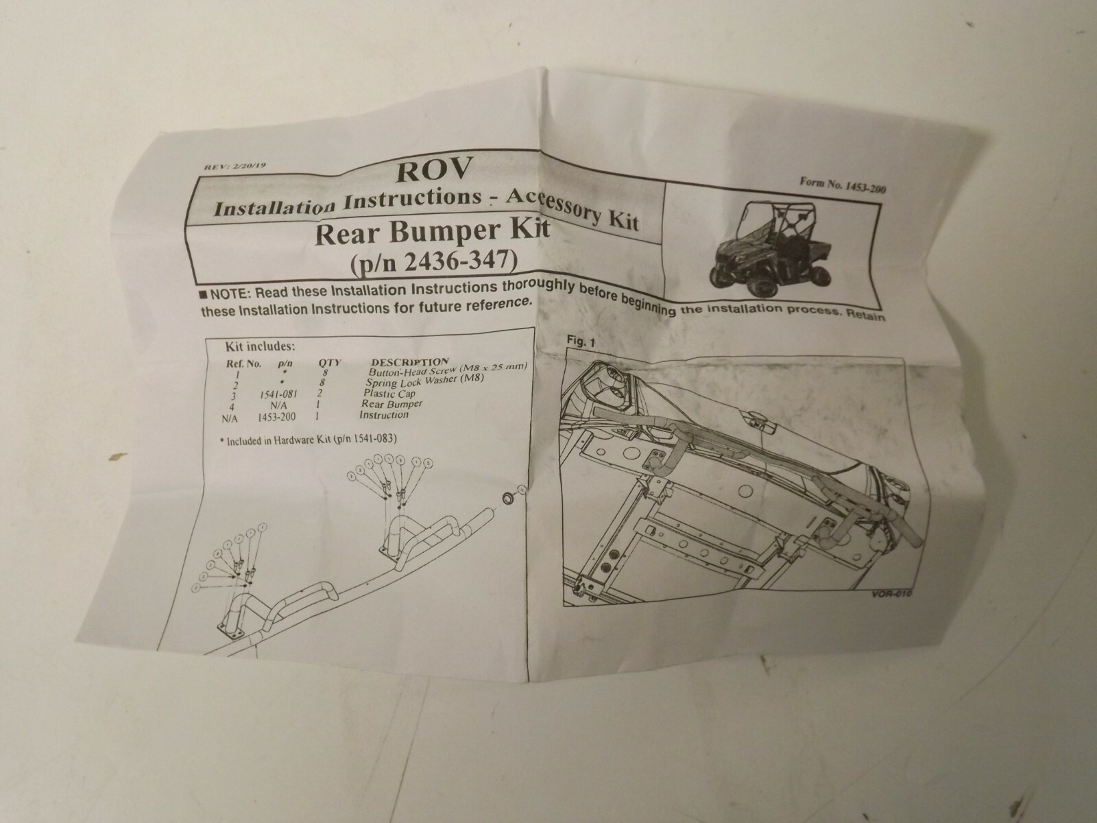 Arctic Cat ATV Black Rear Bumper 2017 and later Prowler 500 2436-347