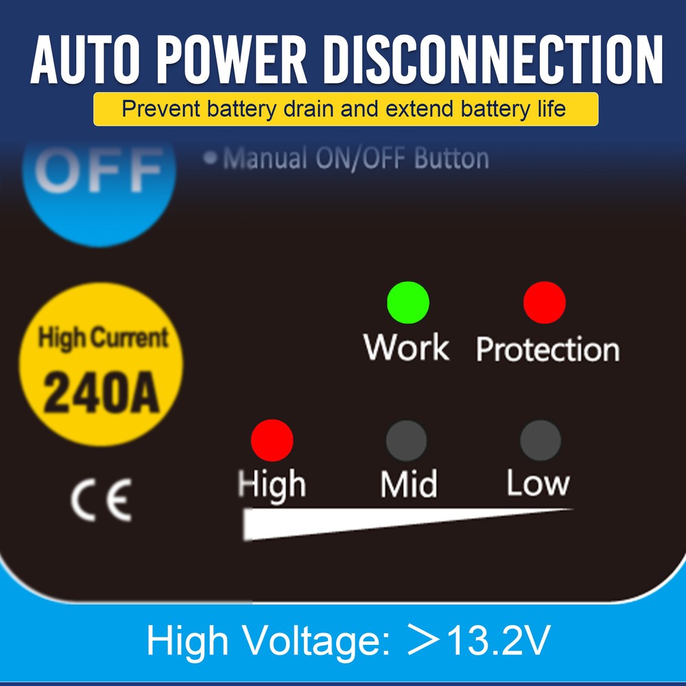 12V 240A Remote Battery Disconnect Switch Kill Switch Automatic for Auto Car