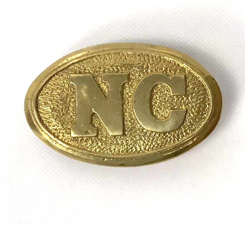 Confederate North Carolina "NC" Belt Buckle