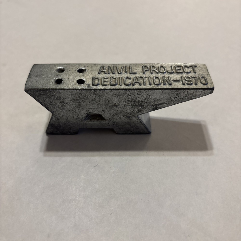 Mini Vtg Anvil Project Dedication - 1970 Blacksmith Saleman Sample/Advertising