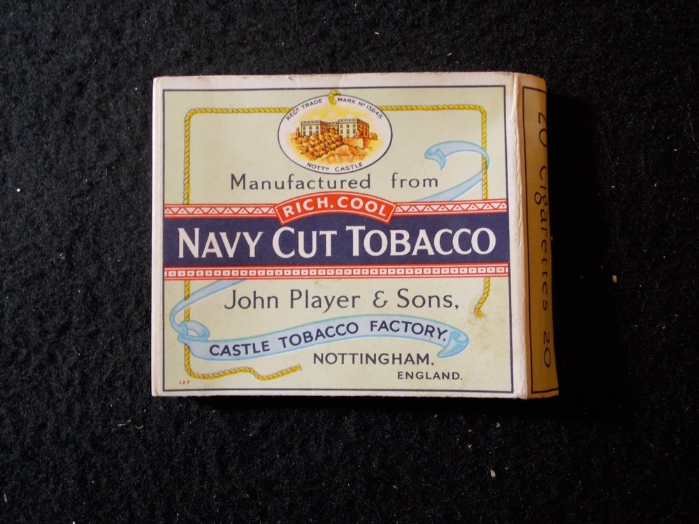 Ex Vintage Players Navy Cut Empty Cigarette Packet Box