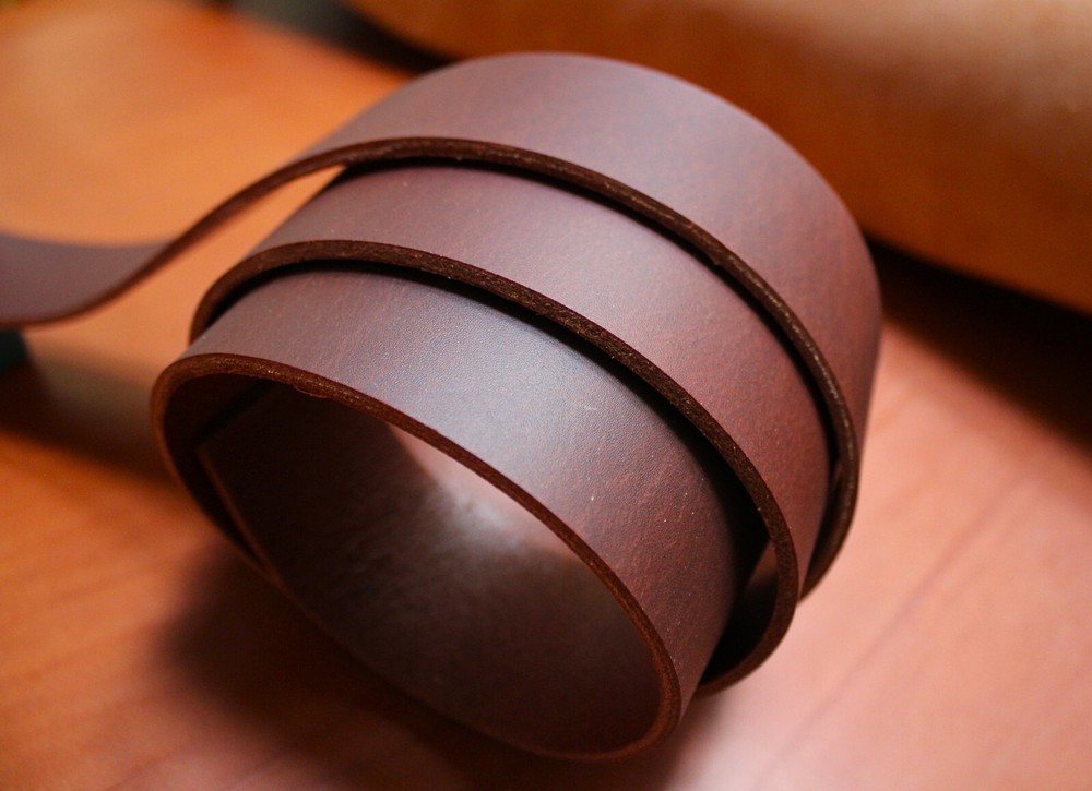 Top Leather Straps, Dark Braun, Pull Up, 45 MM Width Strap, 3,5 MM Thick Leather