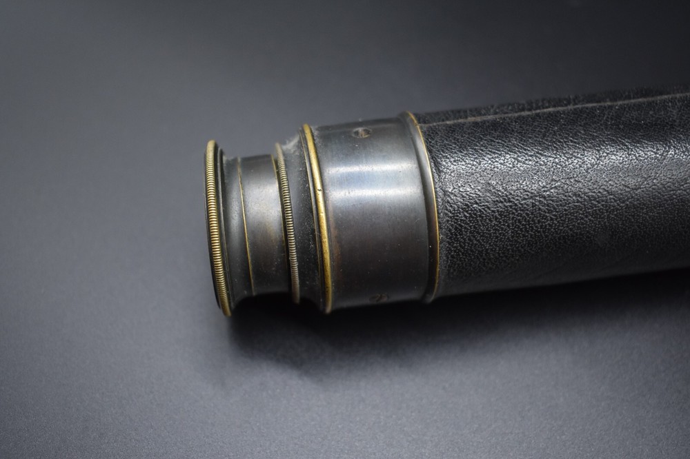 19th Century British telescope with leather